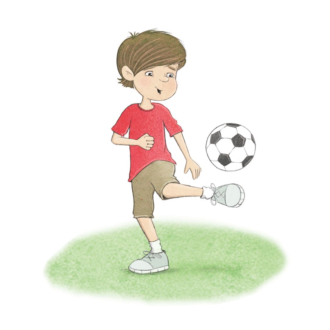 Marco kicking the ball
